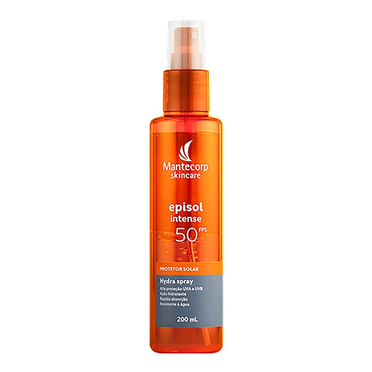 Protetor Solar Intense Fps 50 Mantecorp Skincare Episol Frasco 200ml Spray