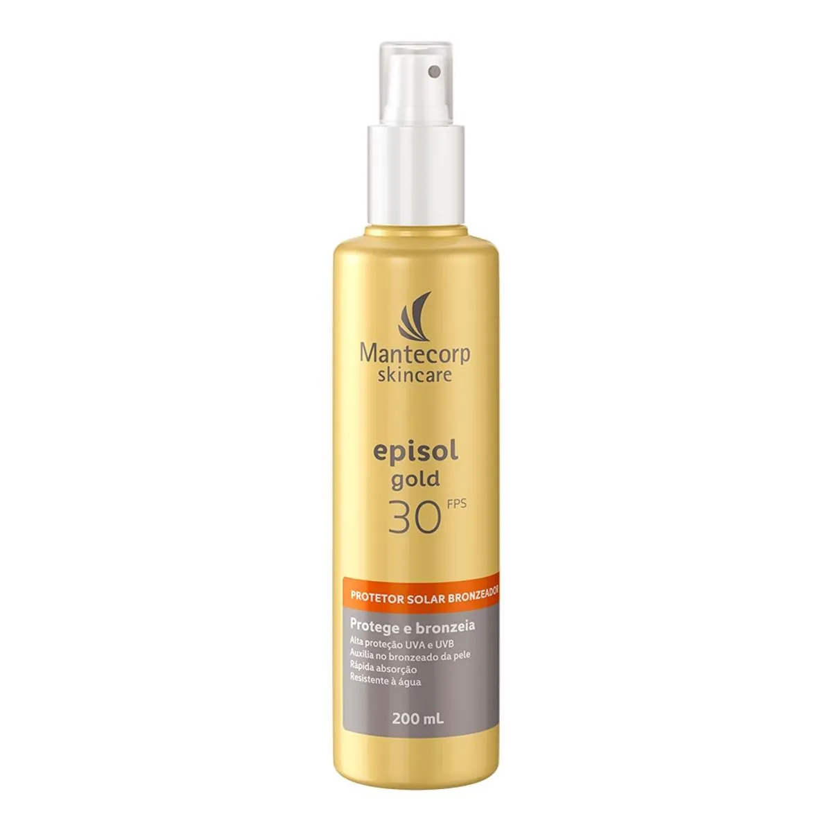 Protetor Solar Bronzeador Fps 30 Mantecorp Skincare Episol Gold Frasco 200ml Spray