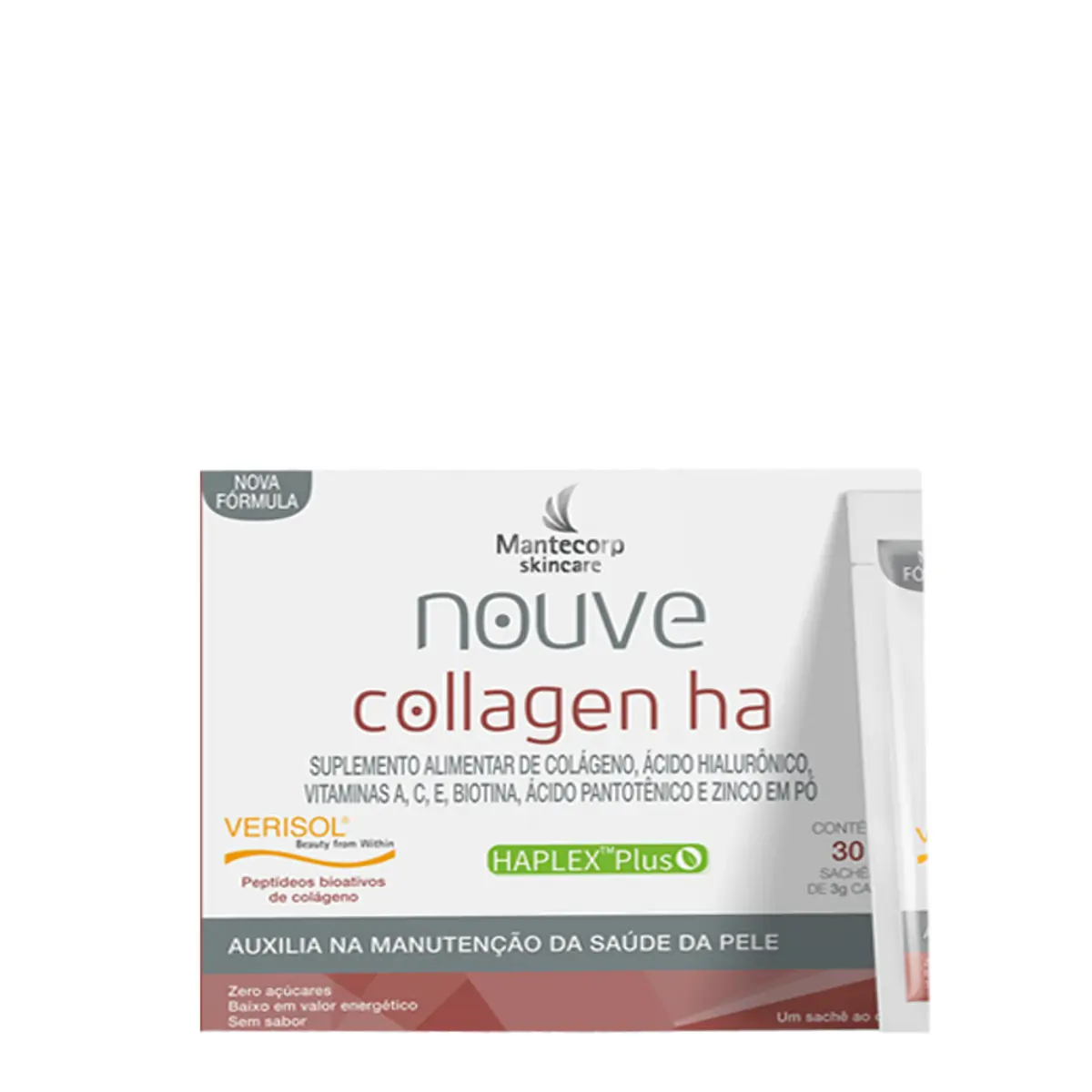 Colágeno Mantecorp Skincare Nouve Collagen Ha Sem Sabor 30 Sachês 3g Cada