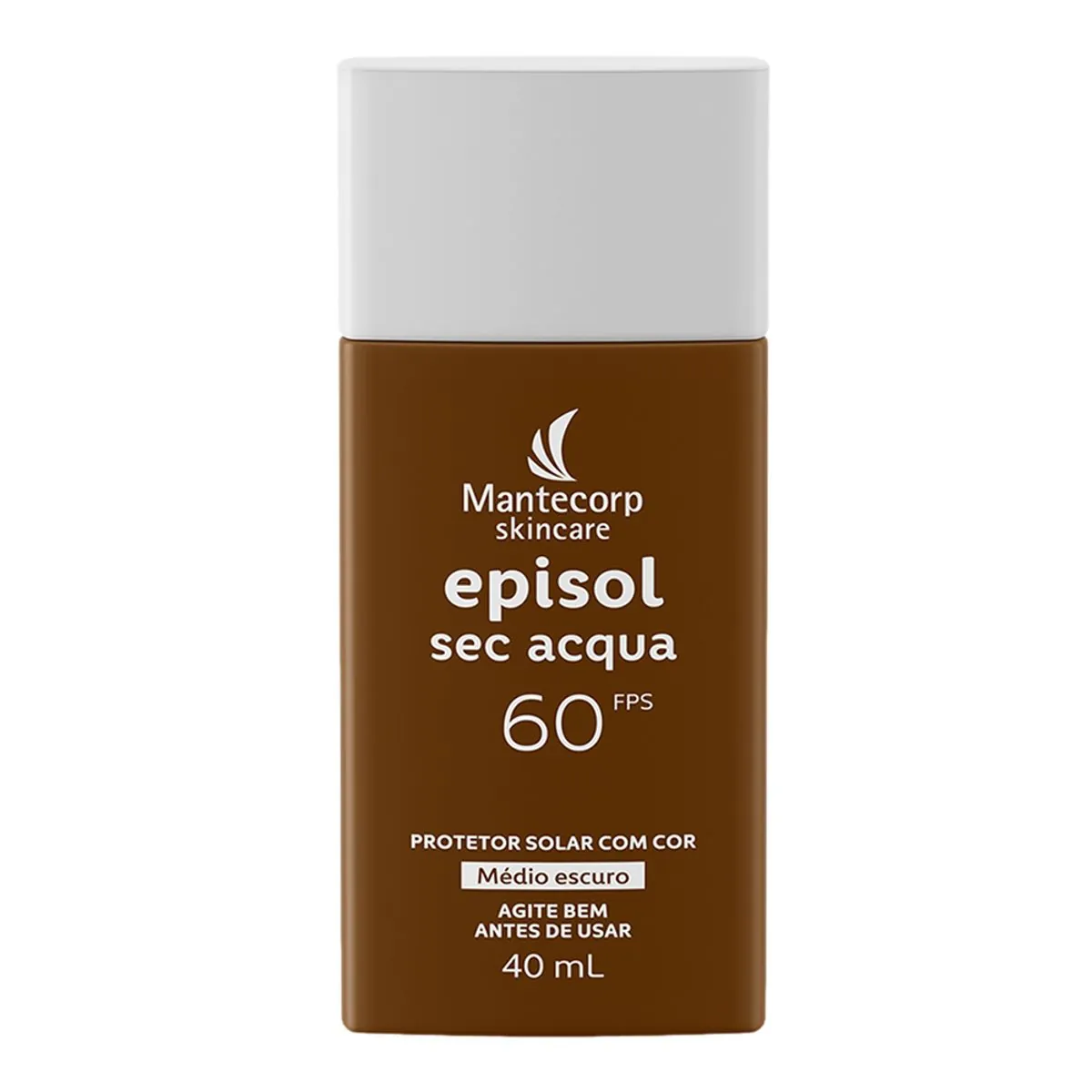Protetor Solar Facial Toque Seco Com Cor Médio Escuro Fps 60 Mantecorp Skincare Episol Sec Acqua Fra