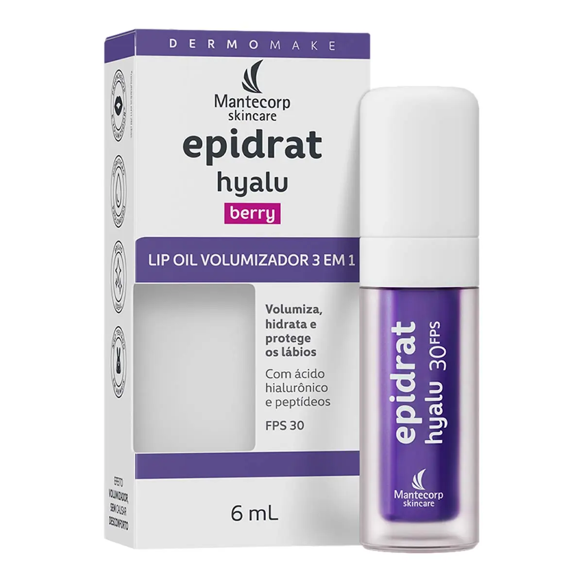 Lip Oil Berry Mantecorp Skincare Epidrat Hialu 6ml