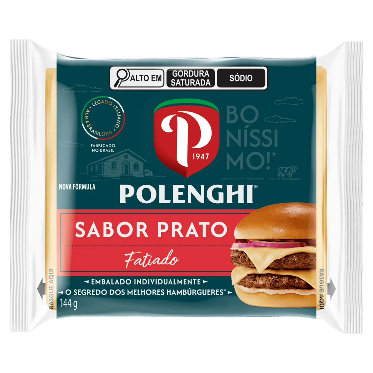 Queijo Prato Fatiado Polenghi Sandwich-In 144g