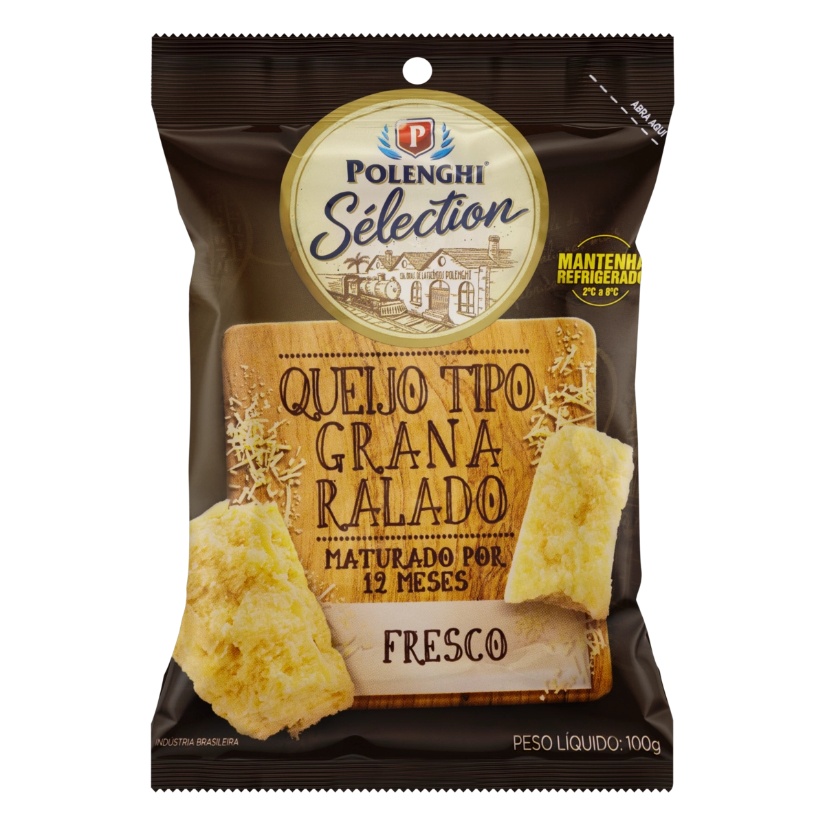 Queijo Grana Ralado Fresco Polenghi Sélection Pacote 100g