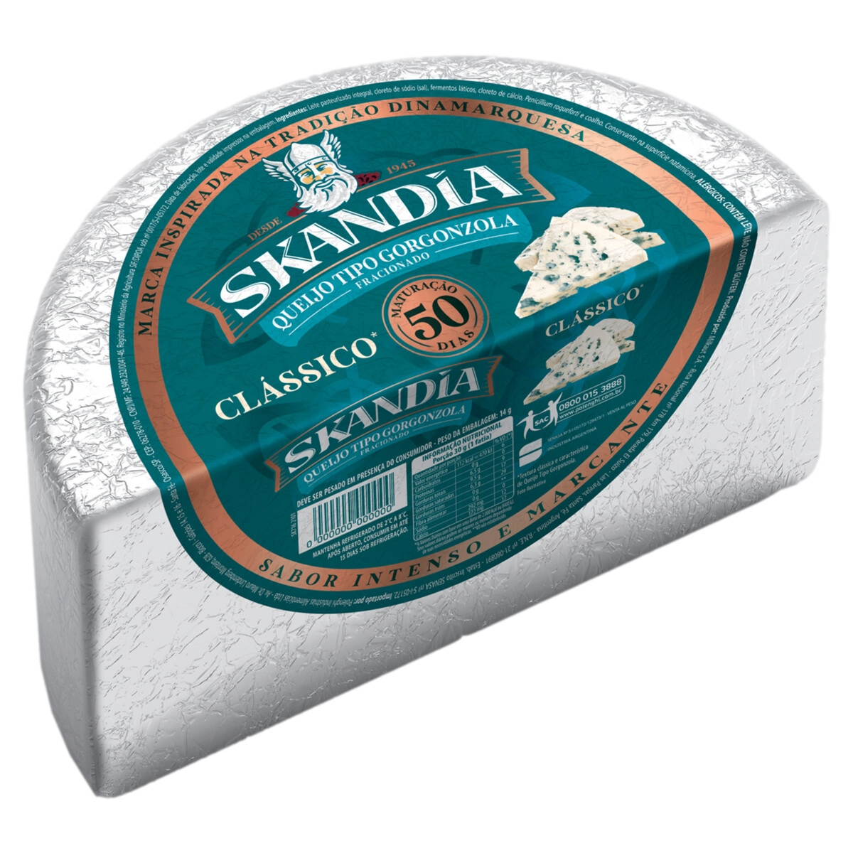 Queijo Gorgonzola Meia Forma Clássico Skandia