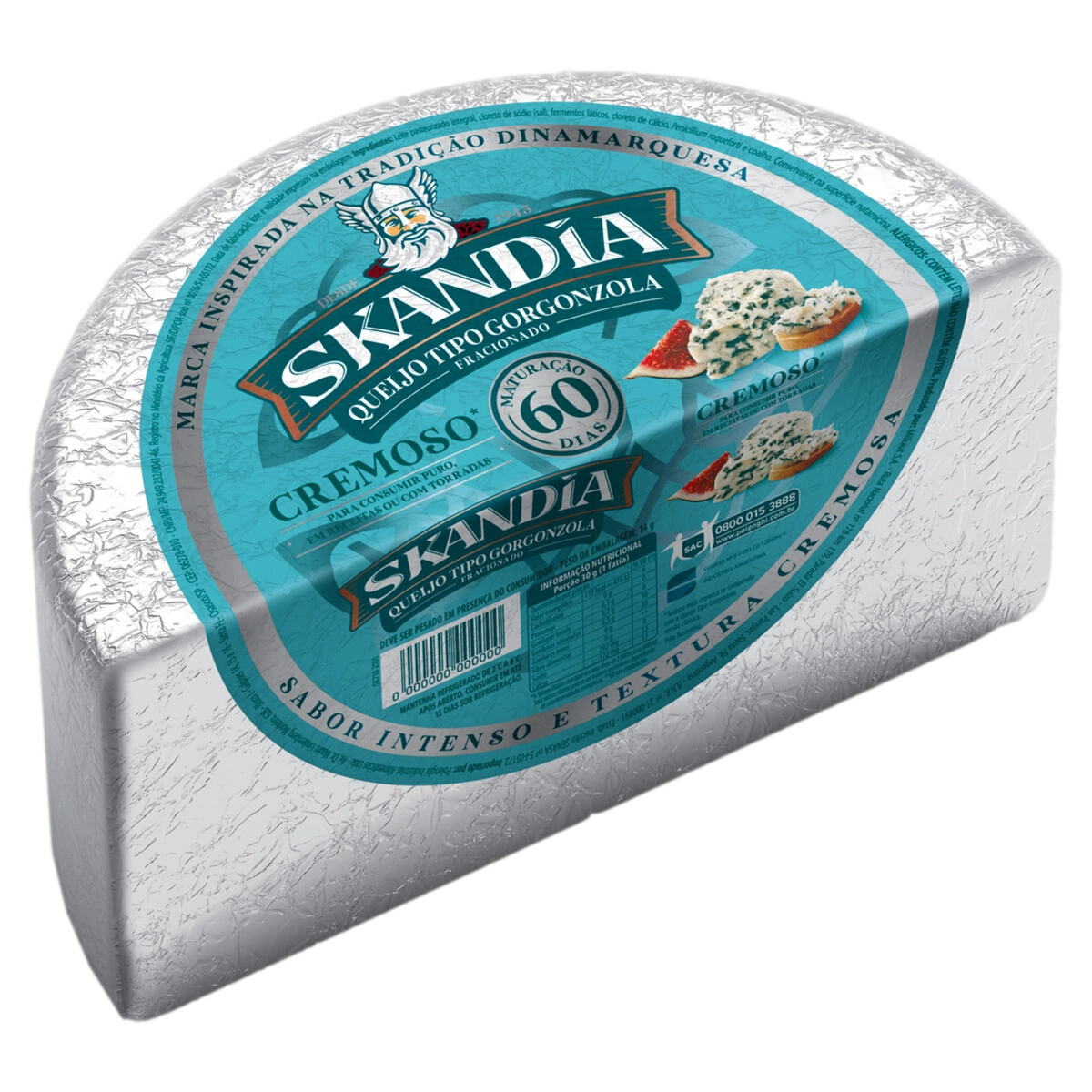 Queijo Gorgonzola Meia Forma Cremoso Skandia