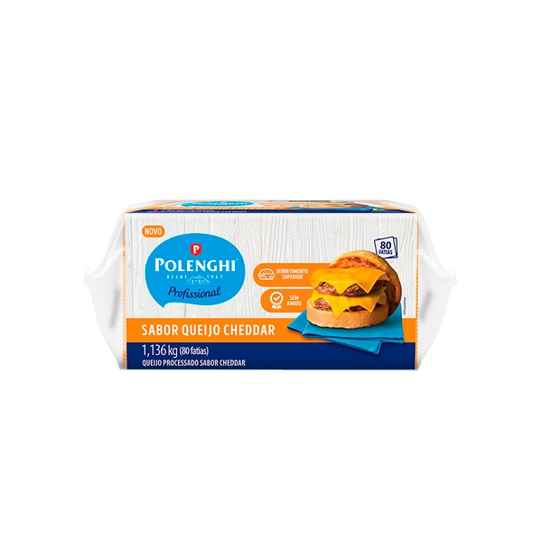 Queijo Processado Cheddar Polenghi Profissional 1,136kg