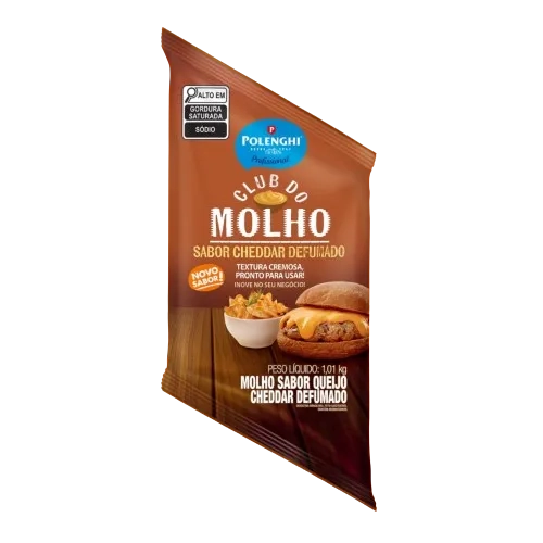 Molho Cheddar Defumado Polenghi Club Do Molho Profissional Bisnaga 1,01kg