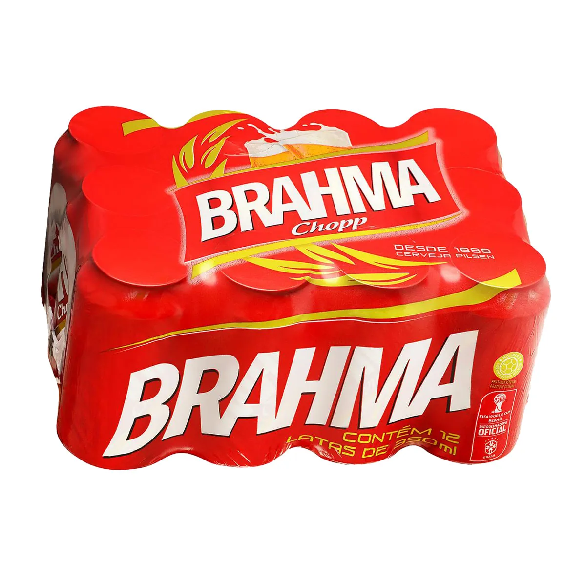Cerveja Brahma Chopp Pilsen 350ml Lata Pack C/12