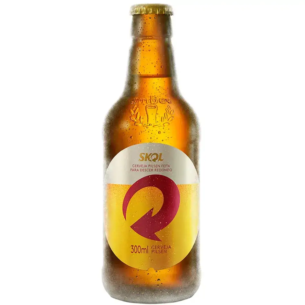Cerveja Pilsen Skol Garrafa 300ml
