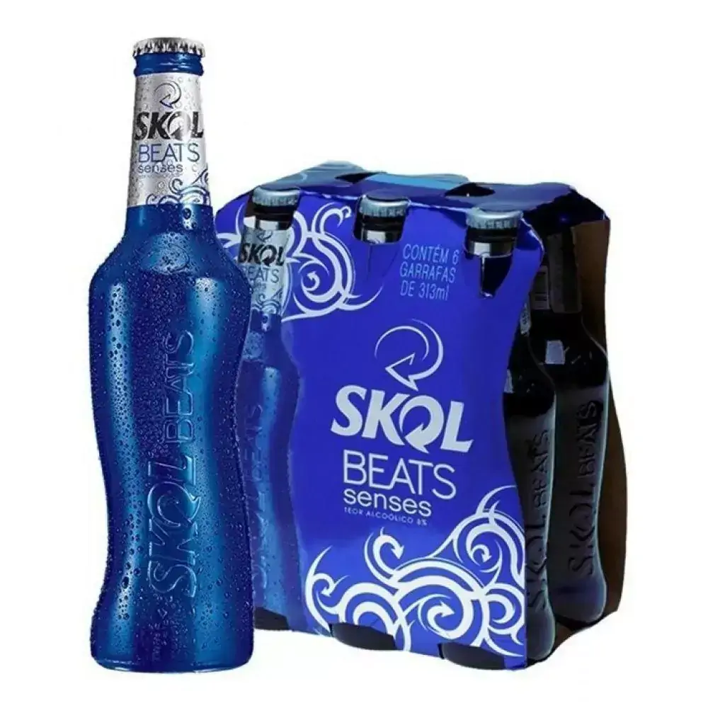 Skol Beats Senses Long Neck 313ml Pack 6 Unidades