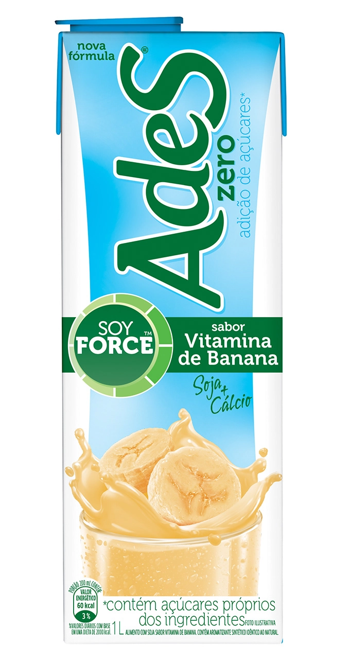 Bebida De Soja Ades Zero Vitamina De Banana 1l