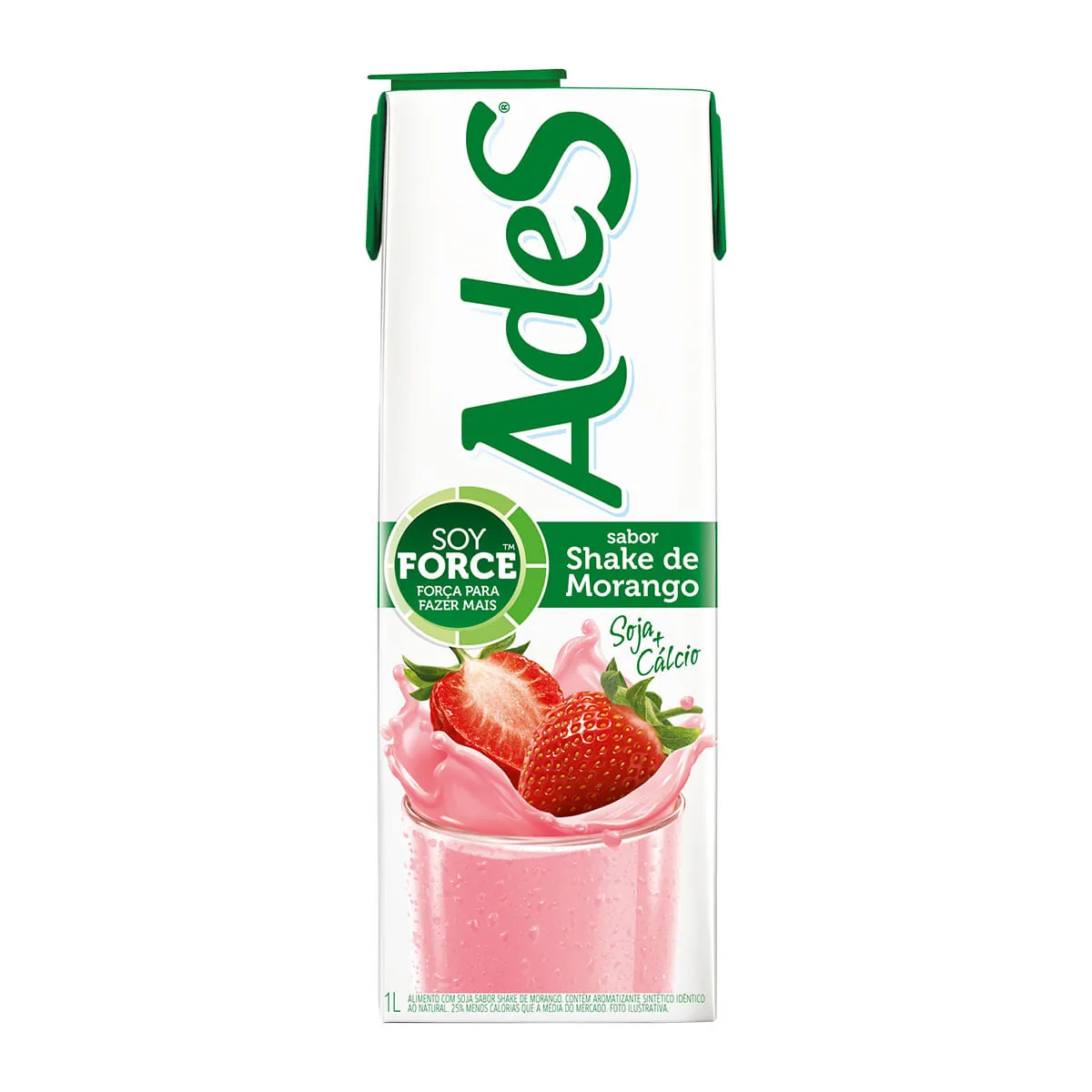 Bebida à Base De Soja Vitamina De Morango Ades Caixa 1l
