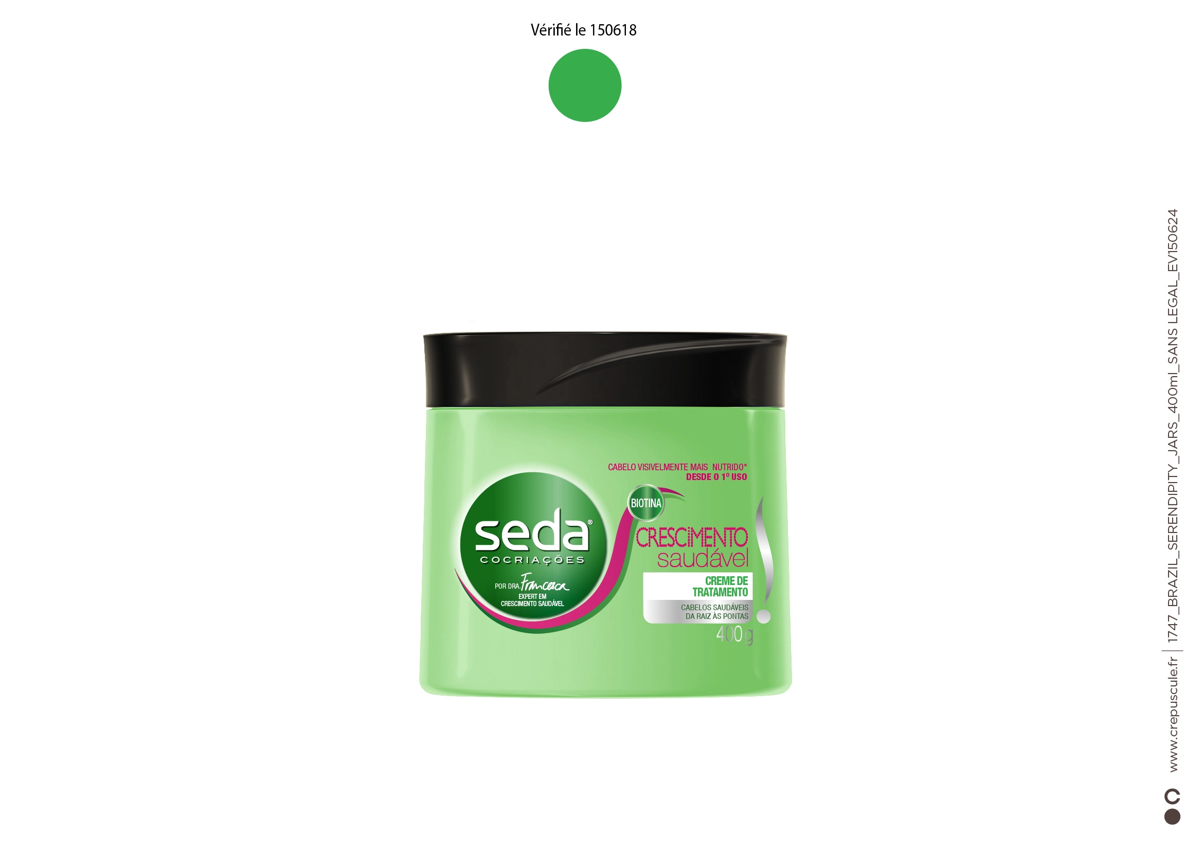 Seda Creme De Tratamento Crescimento Saudavel 6x400g