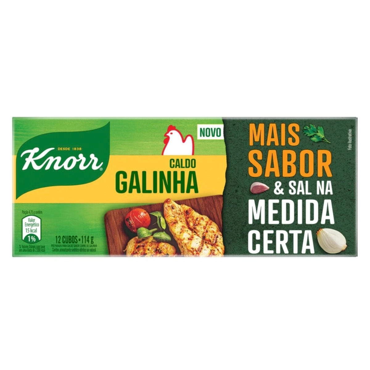 Caldo Tablete Galinha Caseira Knorr Caixa 114g Leve 12 Pague 10 Unidades