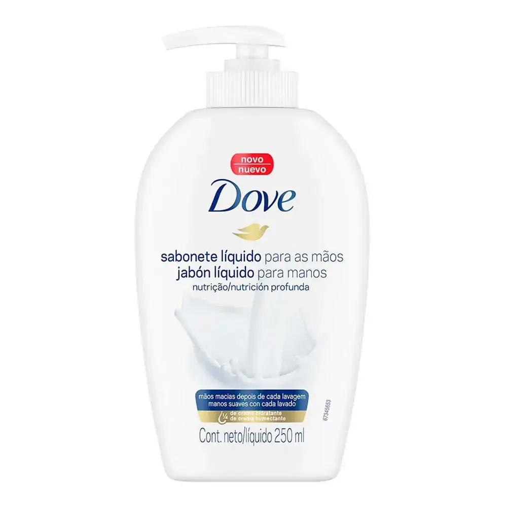 Sabonete Líquido Para As Mãos Dove Nutrição Profunda Frasco 250ml