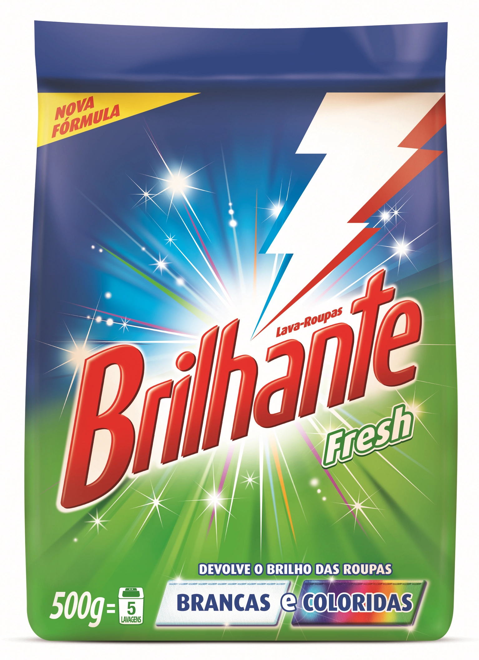 Detergente Em Pó Brilhante Fresh 500gr
