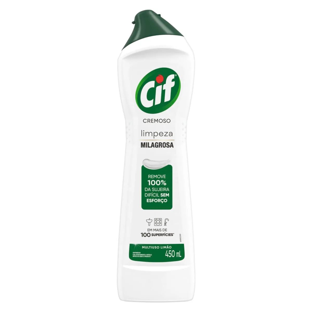 CIF Cremoso Limpeza Milagrosa Limão para casa 450ml