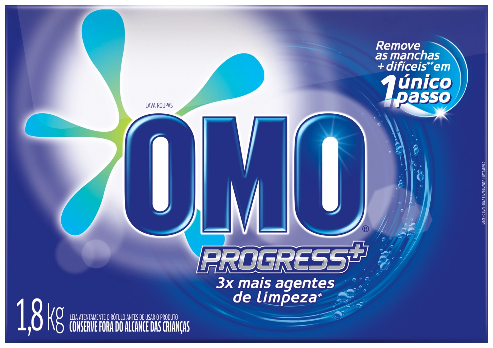 Detergente Em Pó Omo Progress 1,8kg
