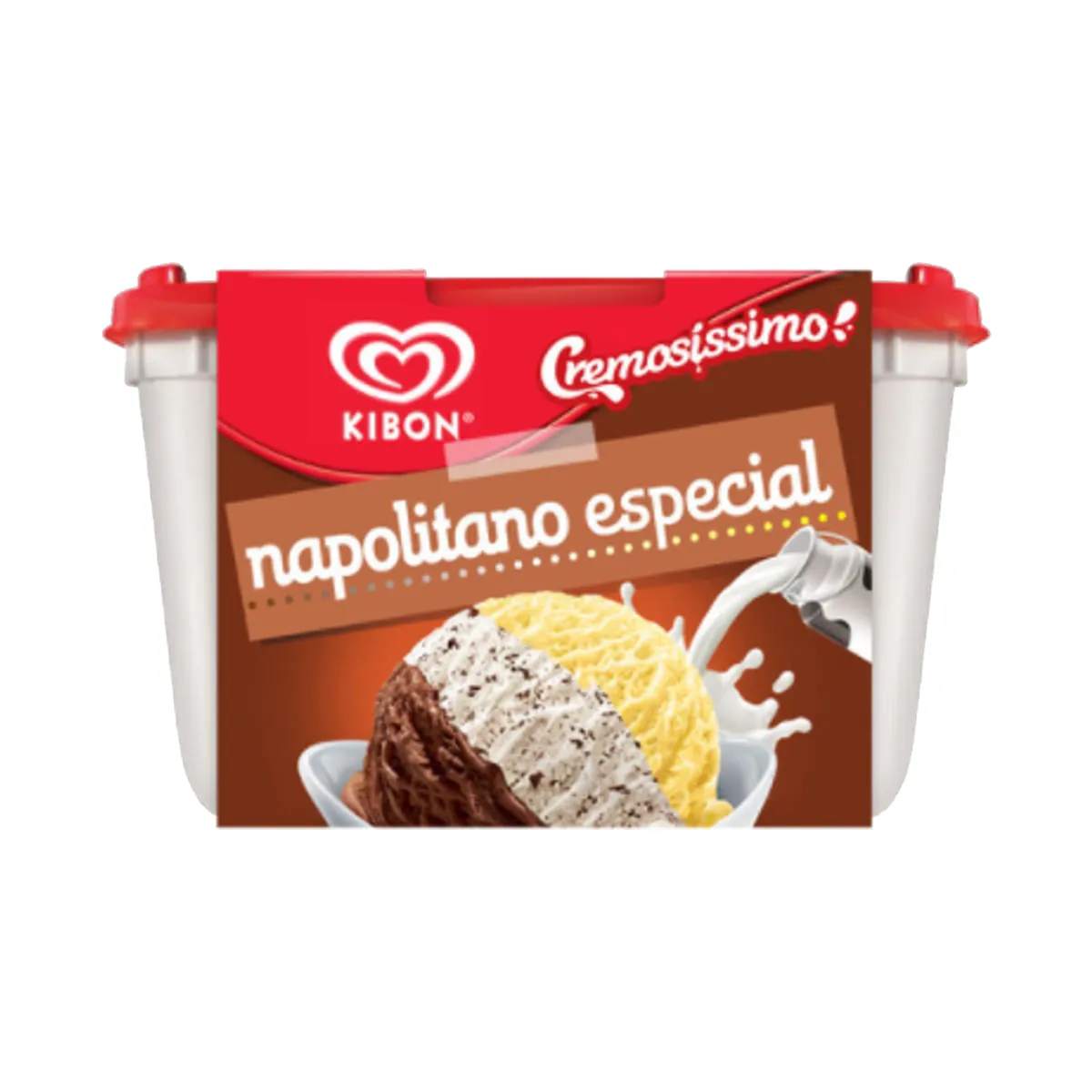 Sorvete de Chocolate e Creme Cremosíssimo Kibon 2 Litros