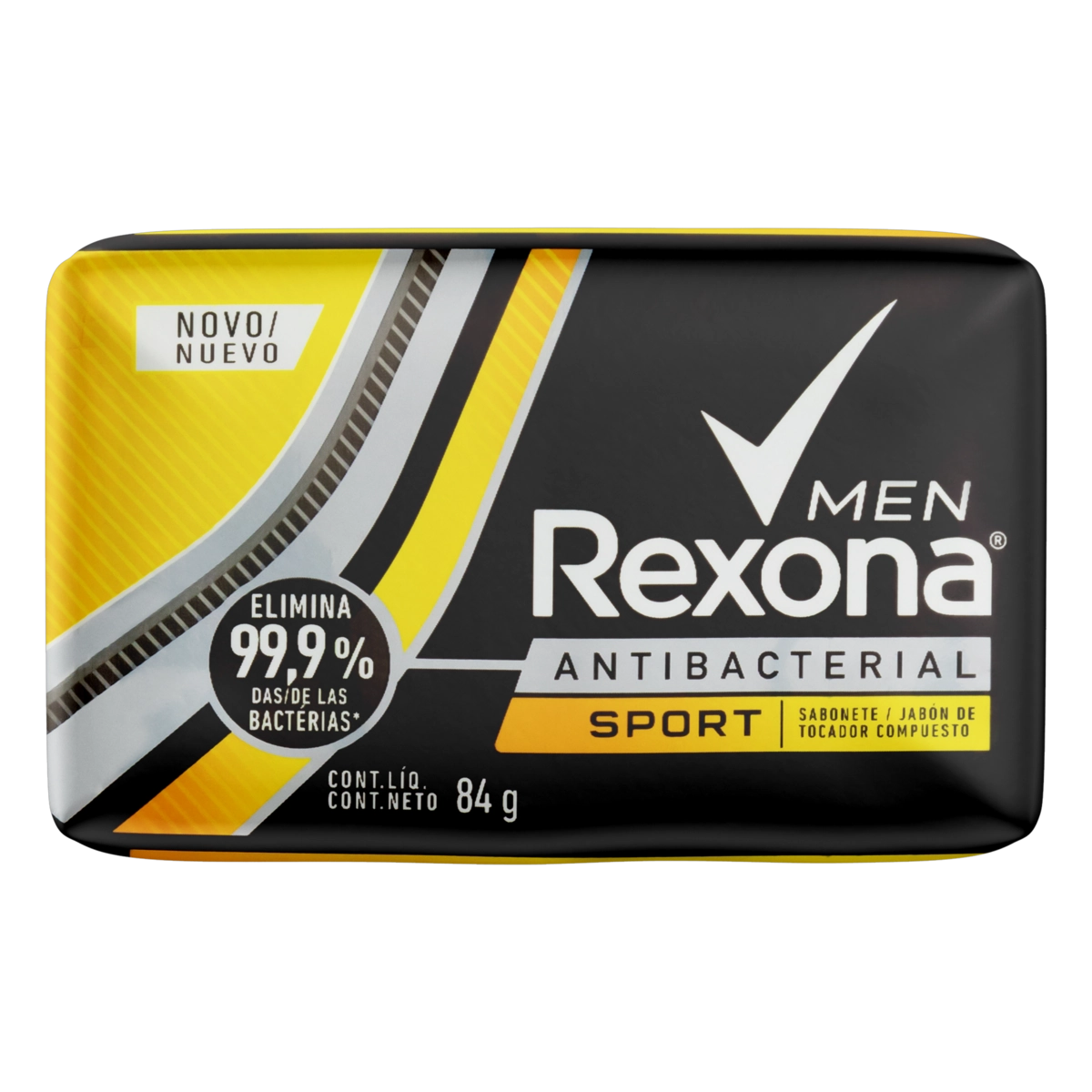 Sabonete Barra Antibacterial Energy Sports Rexona Men Envoltório 84g
