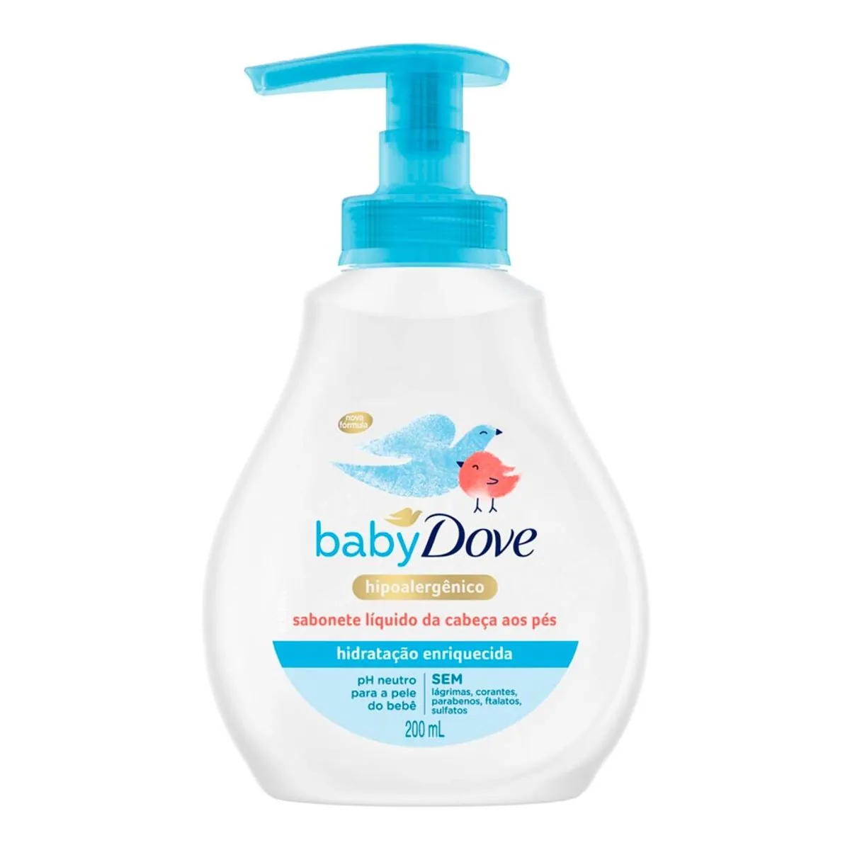 Sabonete Líquido Hidratação Enriquecida da Cabeça aos Pés Dove Baby Frasco 200 ml
