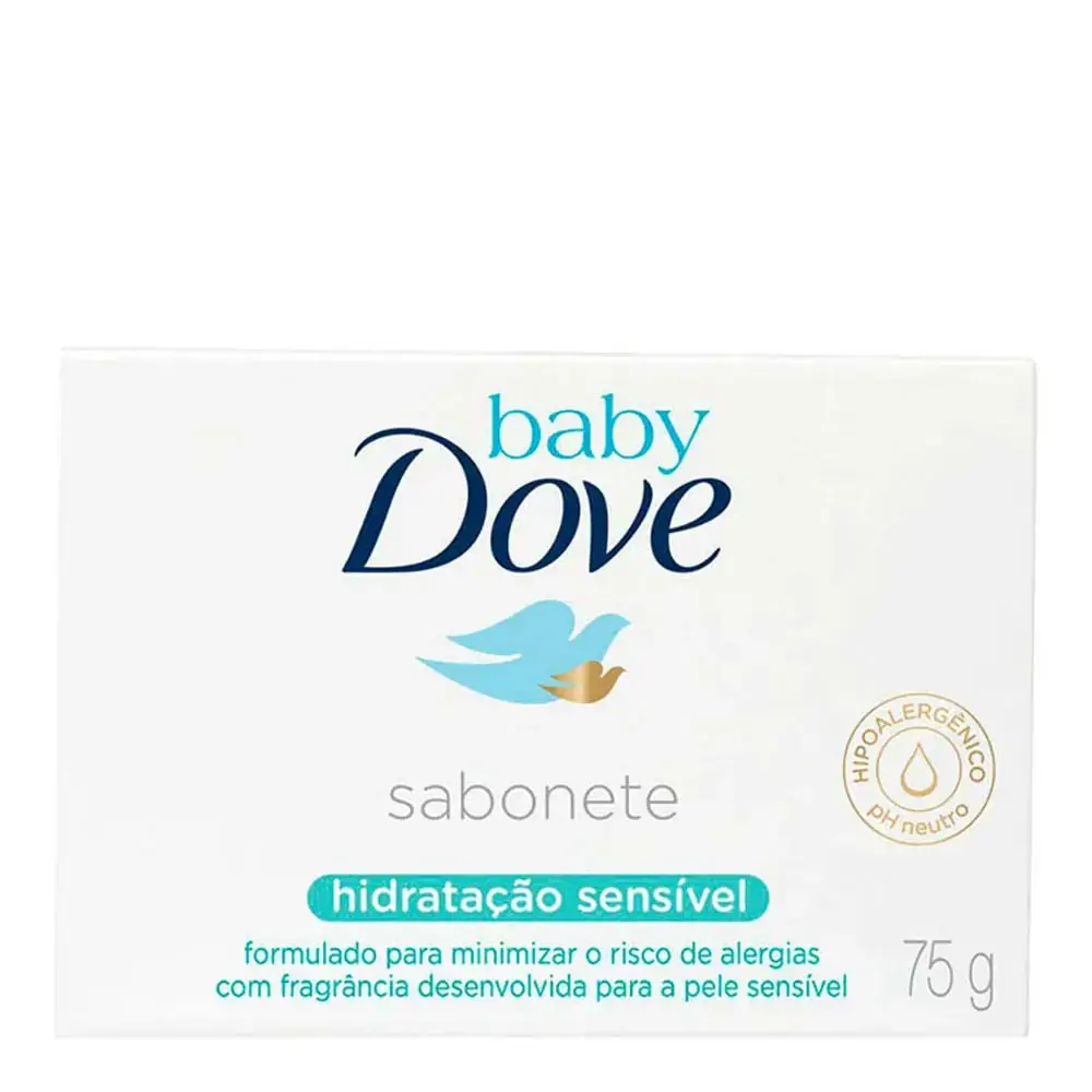 Sabonete em Barra para Bebê Dove Baby Hidratação Sensível 75g