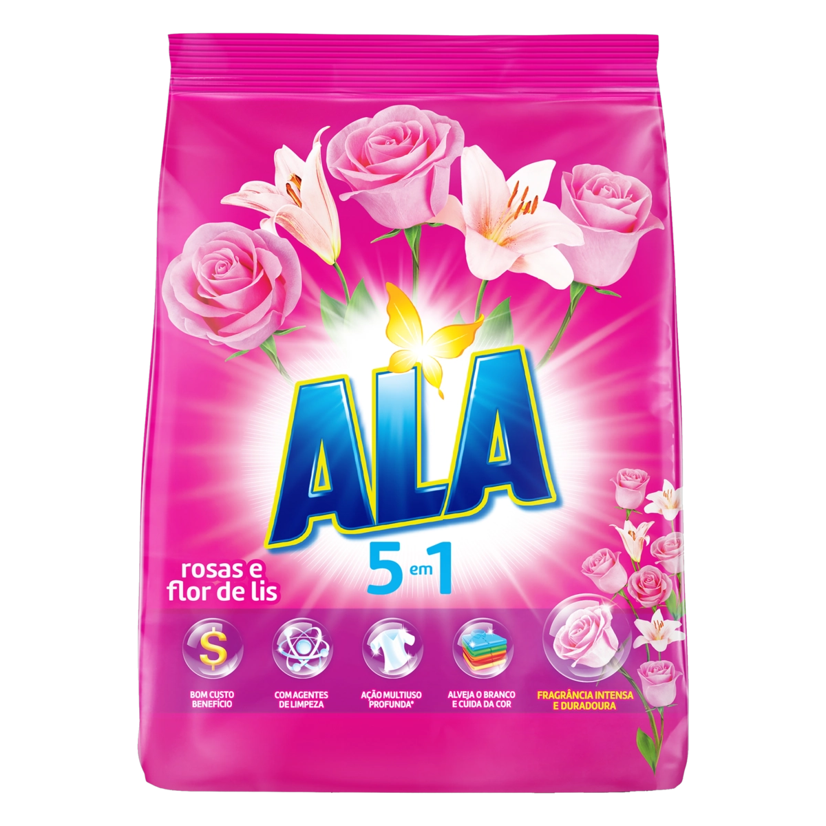 Lava Roupas Pó Rosas E Flor De Lis Ala Pacote 1kg Edição Especial 25 Anos