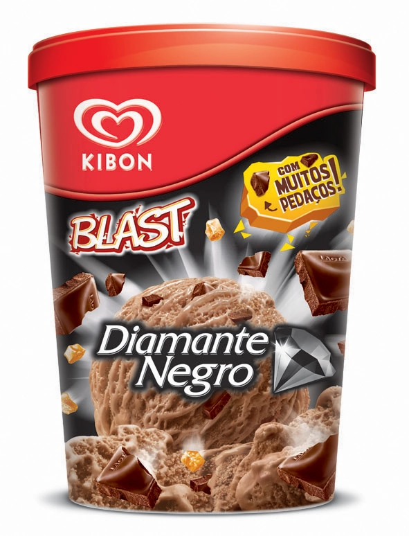 Sorvete Kibon Blast Diamante Negro 1l
