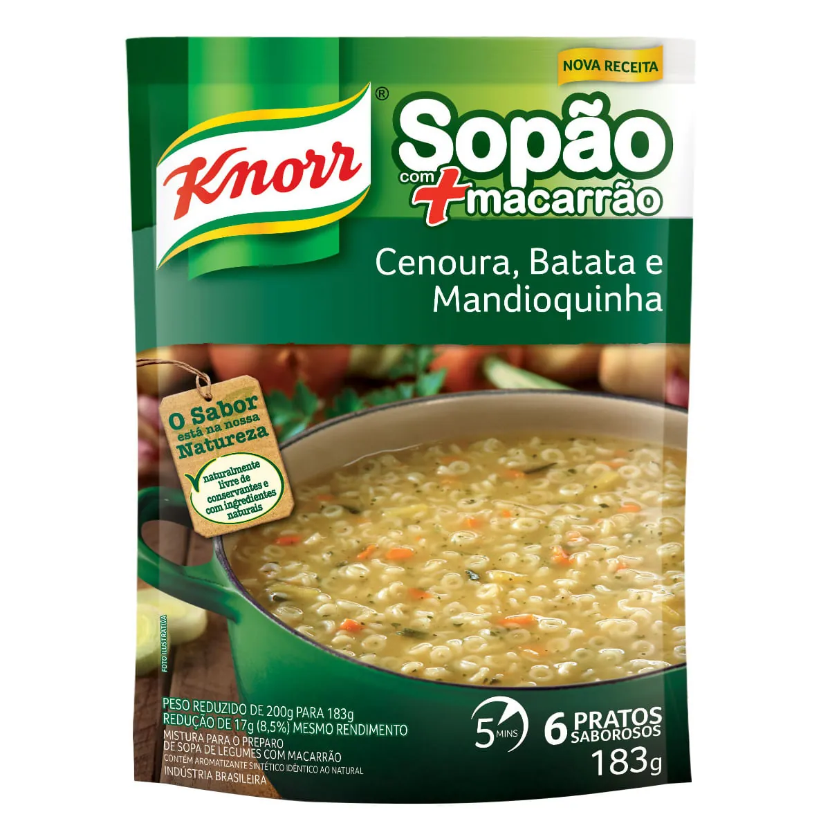 Sopão Cenoura, Batata e Mandioquinha Knorr Sachê 183g
