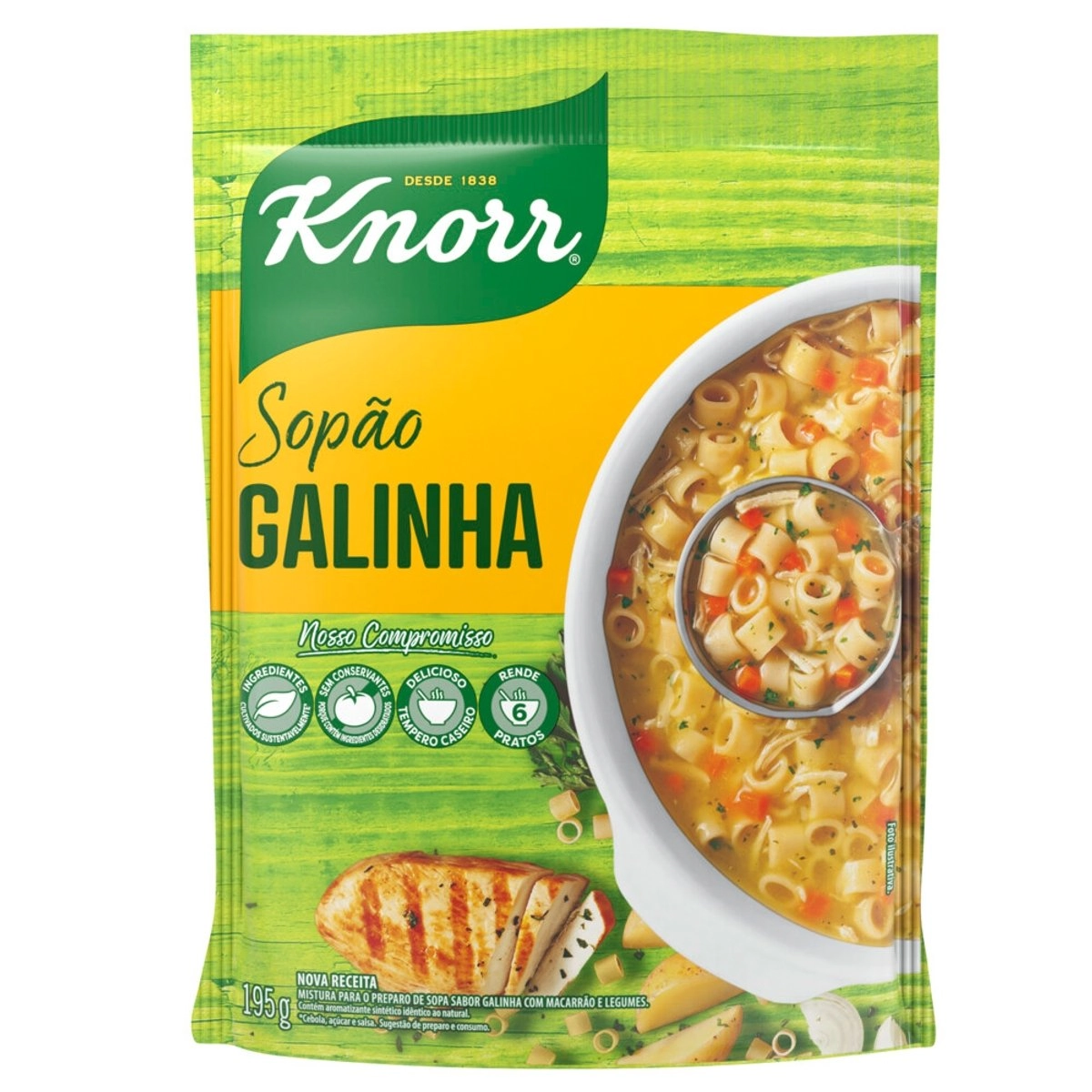 Sopão Galinha Knorr Sachê 195g