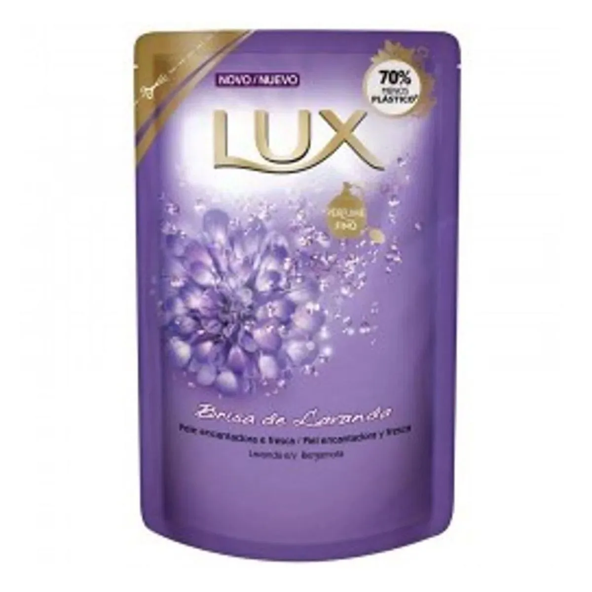 Sabonete Líquido Brisa De Lavanda Lux Perfume Fino Sachê 220ml Refil