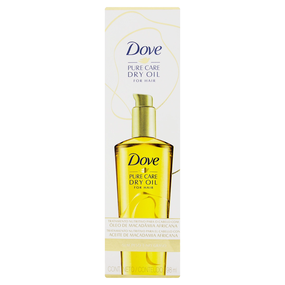 Tratamento Nutritivo Dove Pure Care Dry Oil Frasco 98ml