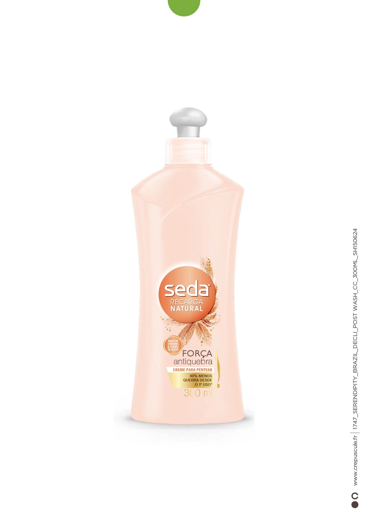 Creme De Pentear Seda Recarga Natural Força Anti Quebra