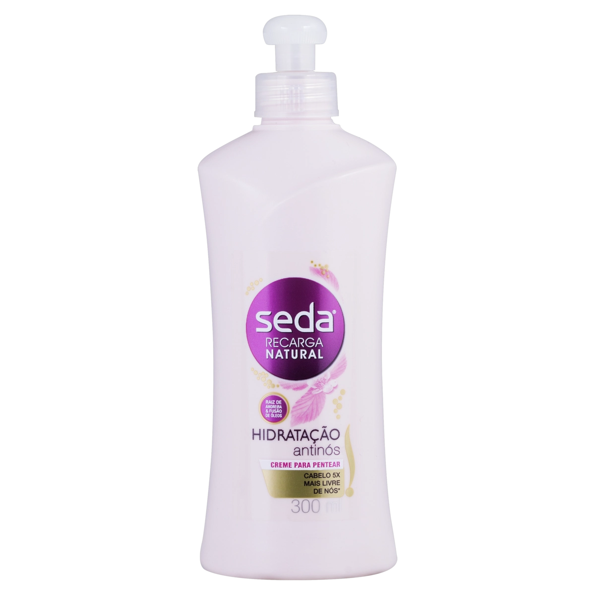 Creme para Pentear Seda Recarga Natural Hidratação Antinós Frasco 300ml