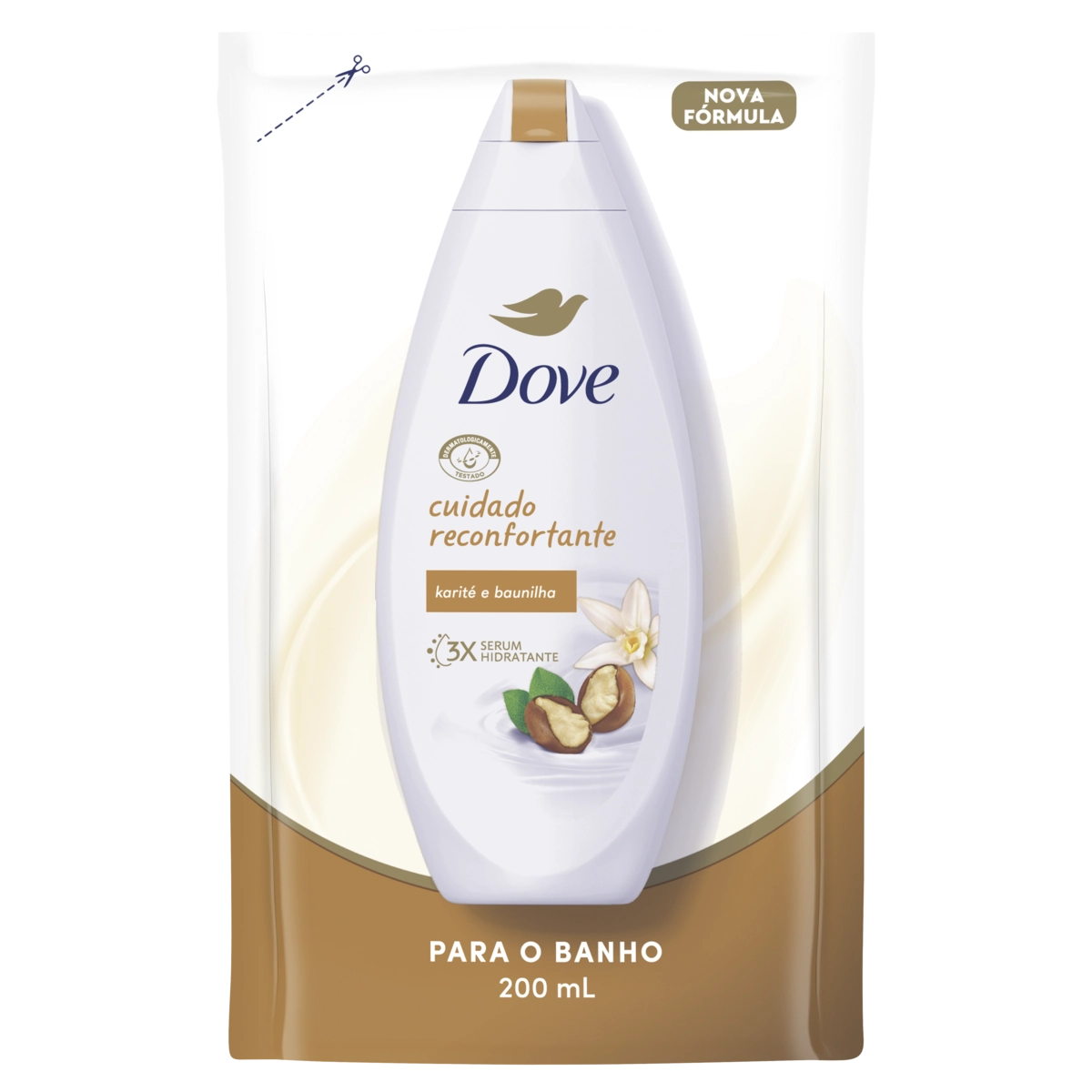 Sabonete Líquido Manteiga De Karité E Baunilha Dove Delicious Care 220ml Refil