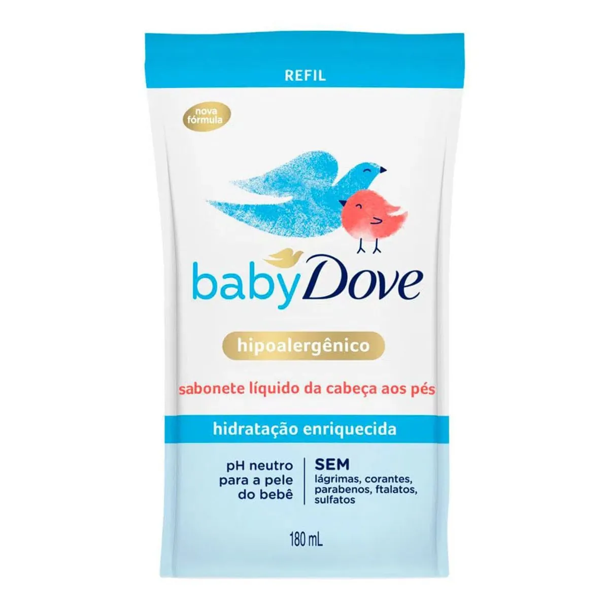 Refil Sabonete Líquido Baby Dove Hidratação Enriquecida 180ml