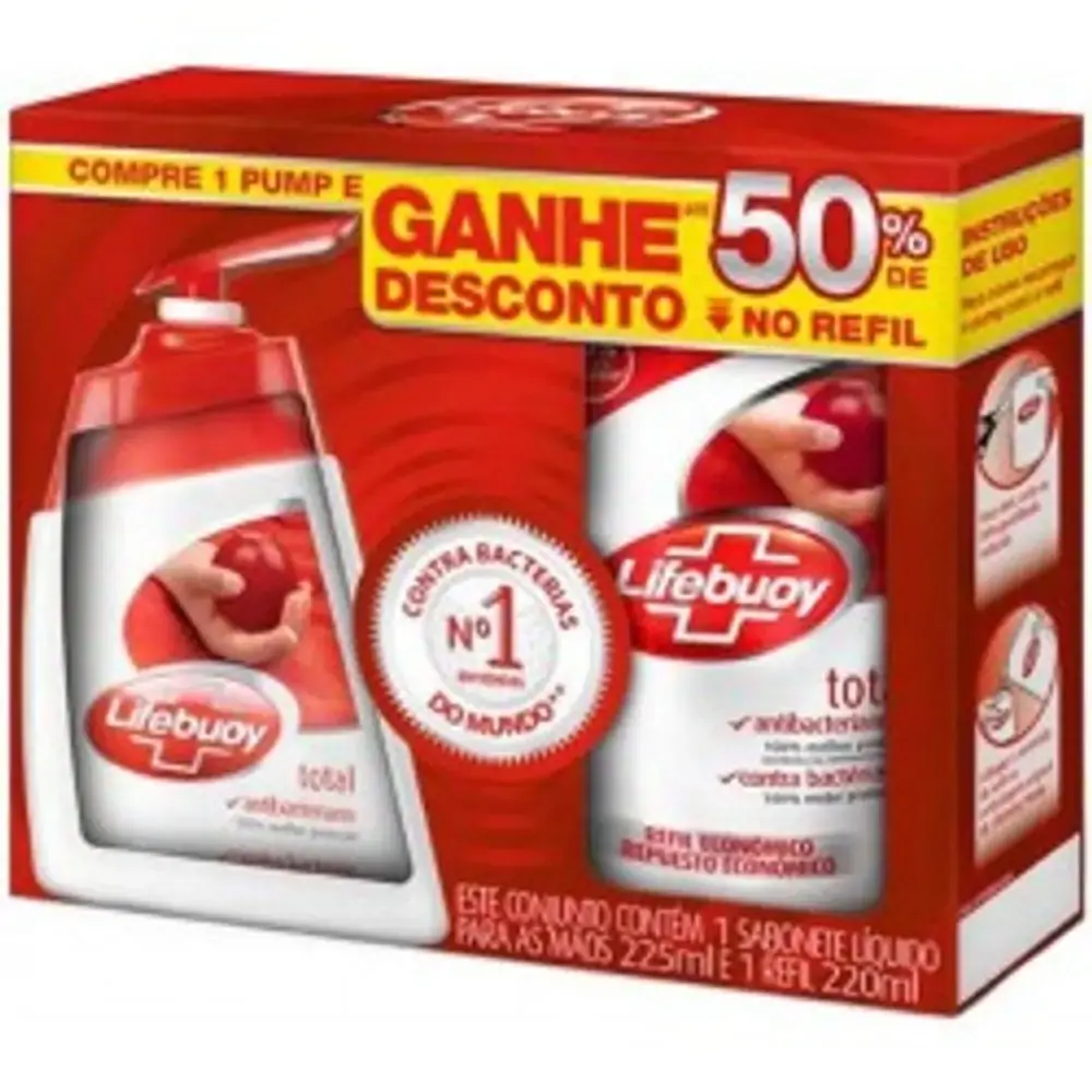 Sab. Liq. Lifebuoy H W 225ml Ganh 50 Descref Cj