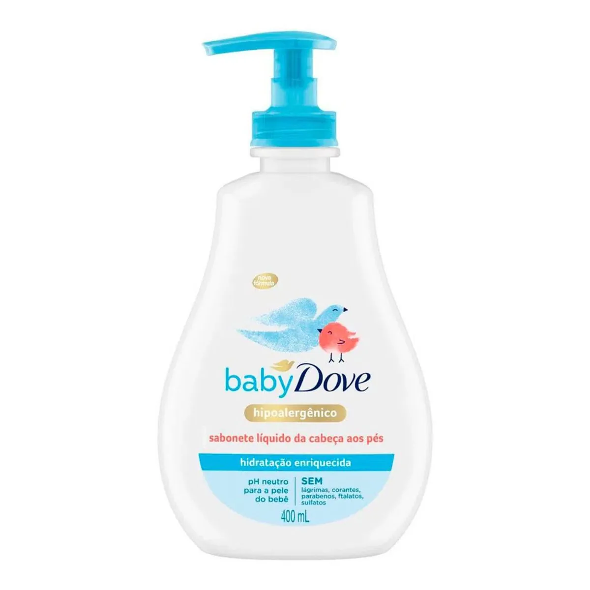 Sabonete Líquido Hidratação Enriquecida da Cabeça aos Pés Dove Baby Frasco 400 ml