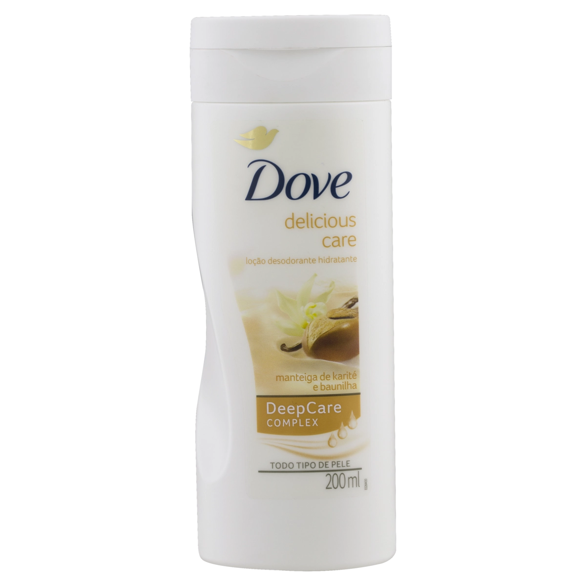 Loção Desodorante Hidratante Manteiga De Karité E Baunilha Dove Delicious Care Frasco 200ml