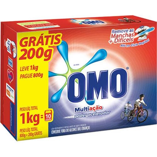 Sabao Em Po Multi Ação Leve 1kg Pague 800g Omo