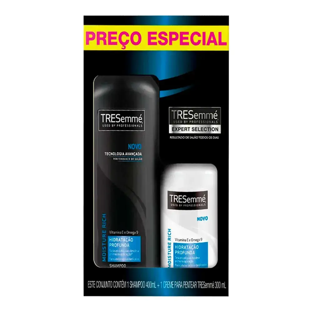 Kit Sh Tresemme B Pla 400ml Cp300ml Pr Esp