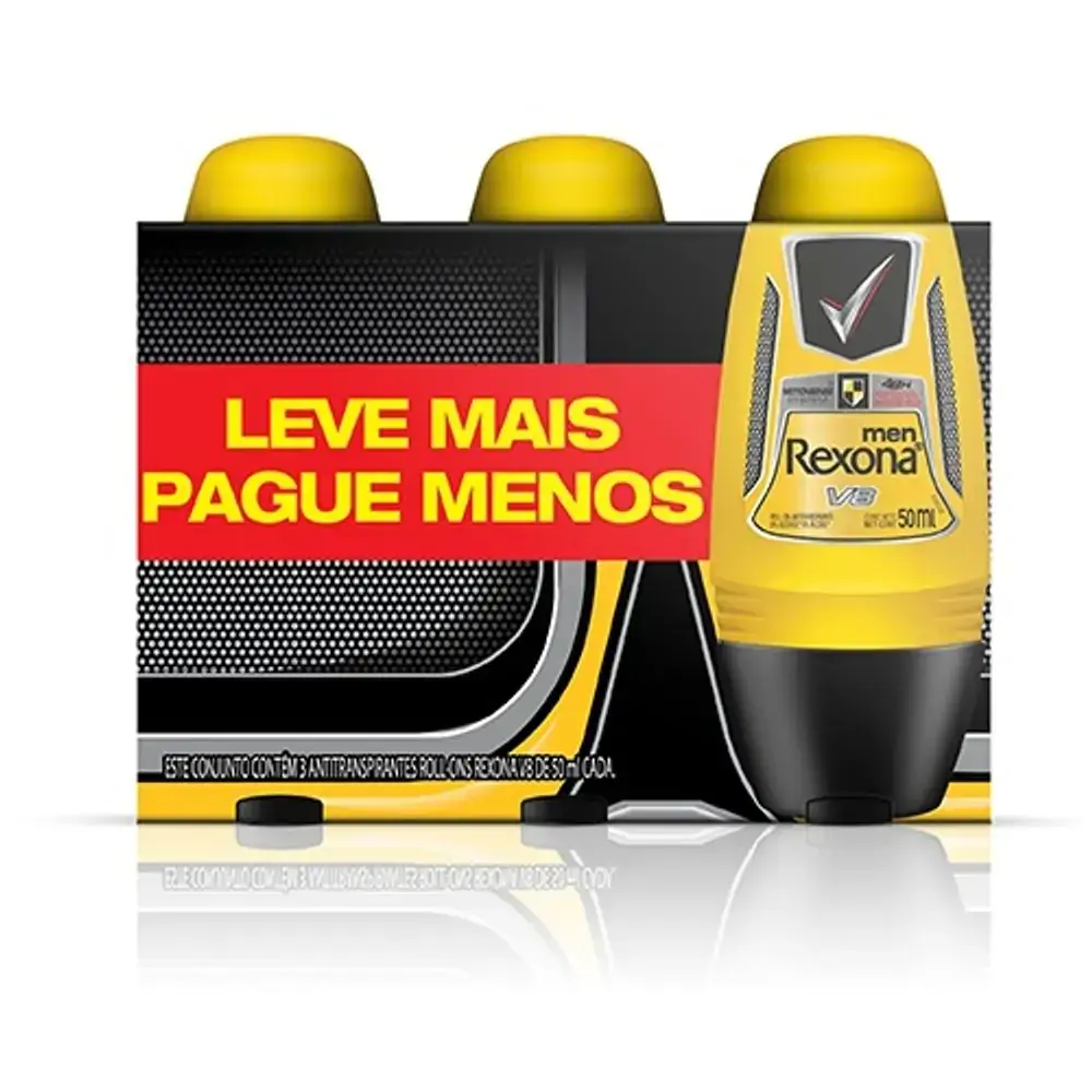 Kit Desodorante.roll On Rexona V8 C/3