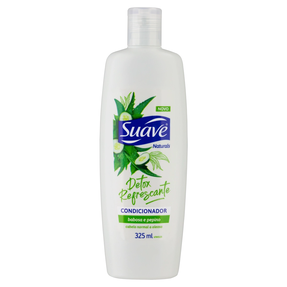 Condicionador Babosa E Pepino Suave Naturals Detox Refrescante Frasco 325ml