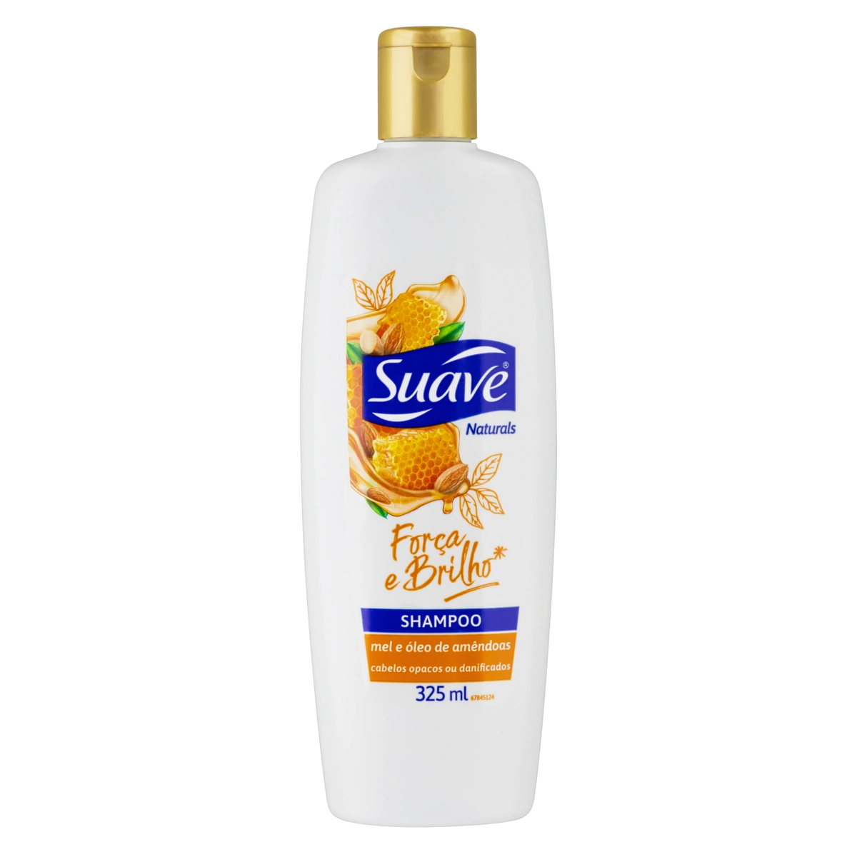 Shampoo Mel E óleo De Amêndoa Suave Naturals Força E Brilho Frasco 325ml