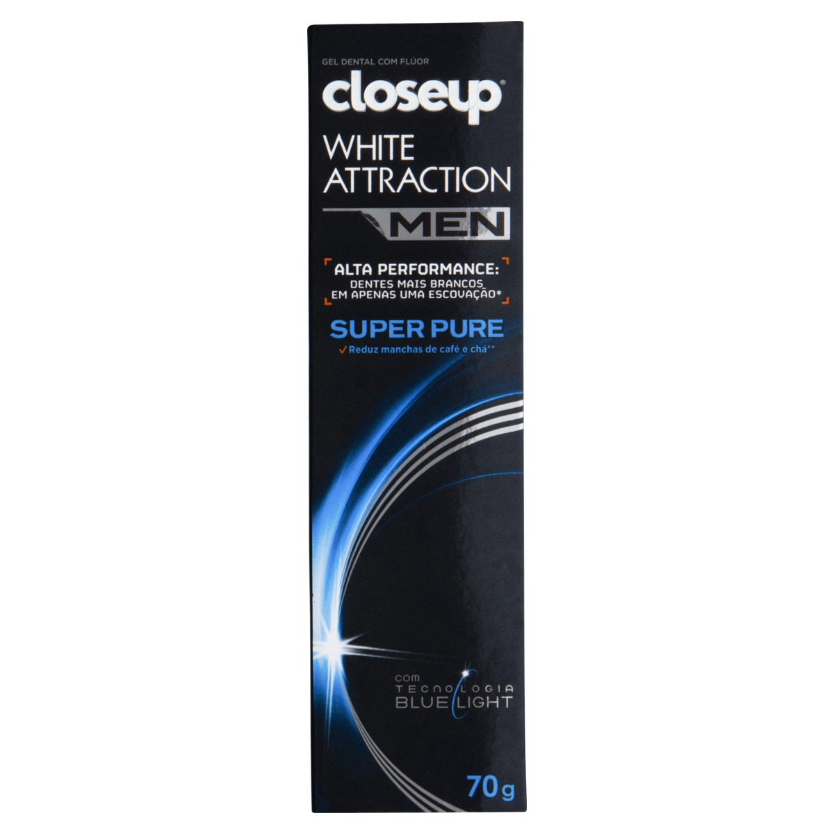 Gel Dental Super Pure Closeup White Attraction Men Caixa 70g