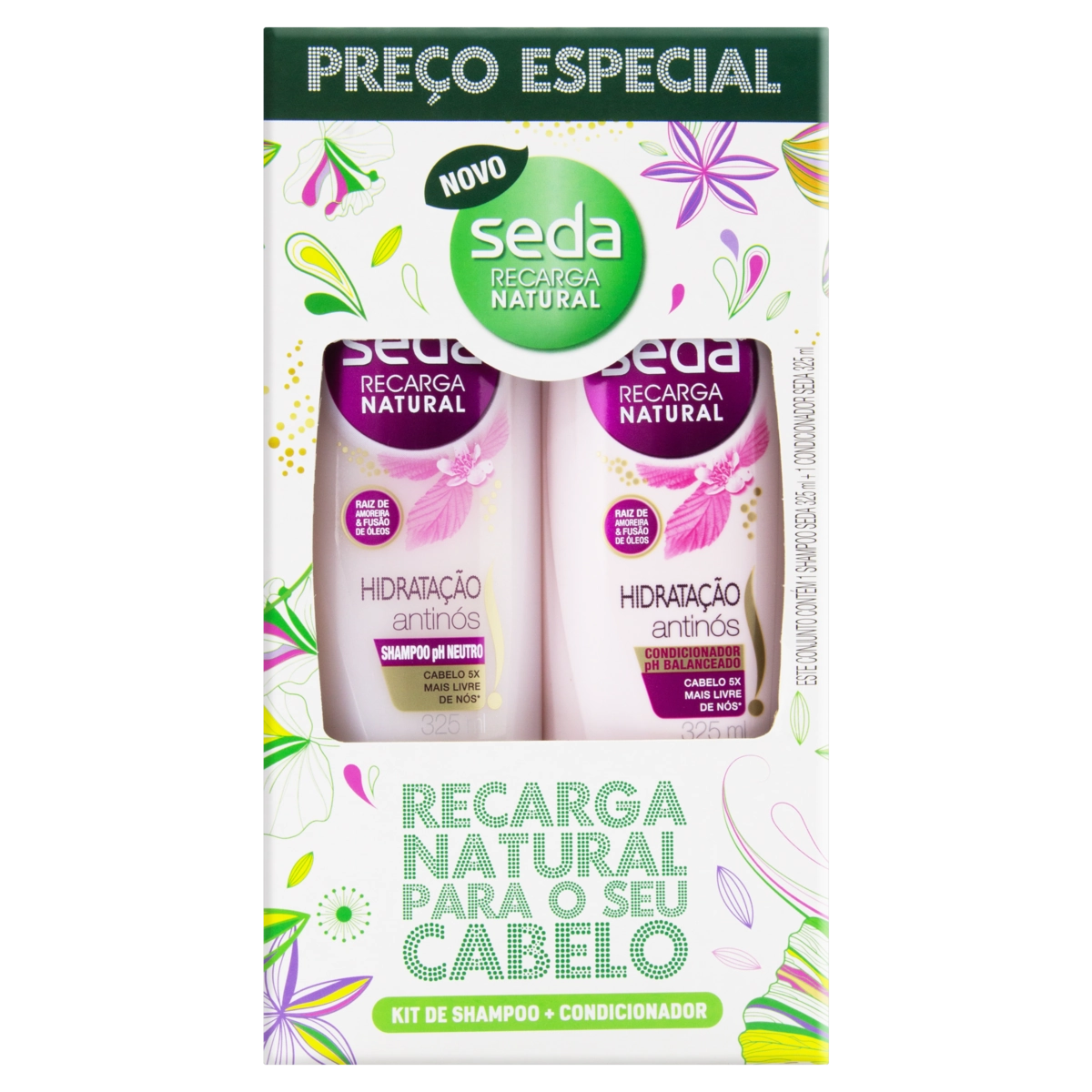 Kit Seda Shampoo Condicionador. Anti Nos