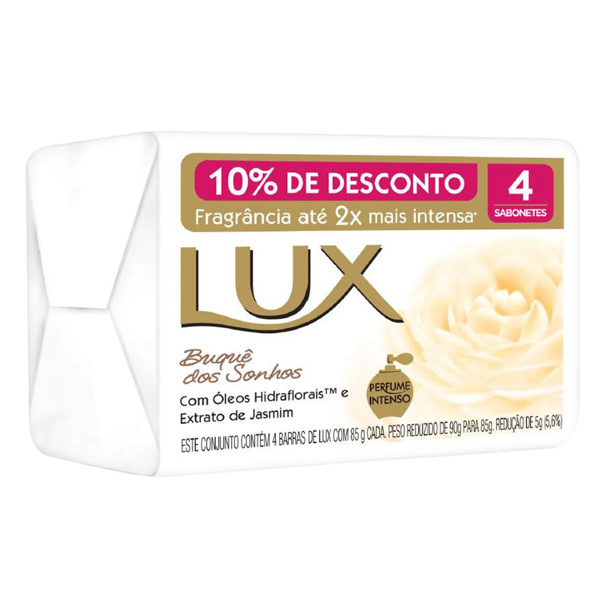 Kit Com 4 Sabonetes Em Barra Buque Dos Sonhos 340g Lux