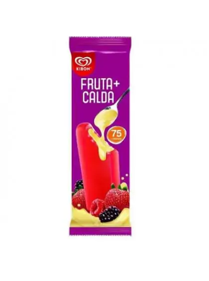 Sorvete Palito Kibon 50ml Fruta Calda Fr.vermelhas