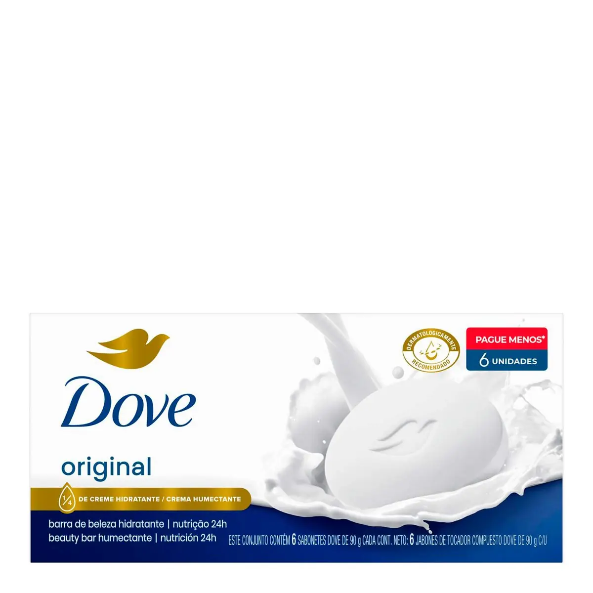 Sabonete em Barra Dove Original 90g 6 unidades