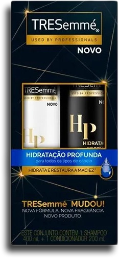 Kit Shampoo 400ml Condicionador 200ml Tresemmé Hidratação Profunda Expert
